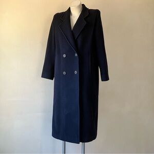 International Scene | Vintage 80s Wool Double Breasted Trench Coat